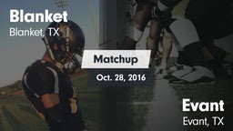 Matchup: Blanket vs. Evant  2016