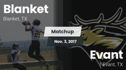 Matchup: Blanket vs. Evant  2017