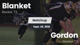 Matchup: Blanket vs. Gordon  2018