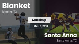 Matchup: Blanket vs. Santa Anna  2018