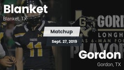 Matchup: Blanket vs. Gordon  2019