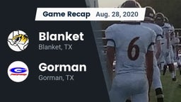 Recap: Blanket  vs. Gorman  2020