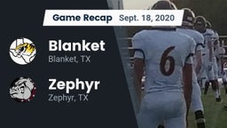 Recap: Blanket  vs. Zephyr  2020