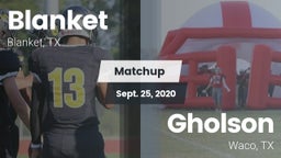 Matchup: Blanket vs. Gholson  2020