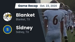 Recap: Blanket  vs. Sidney  2020