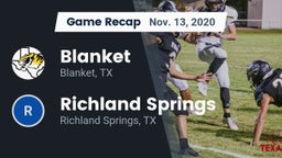 Recap: Blanket  vs. Richland Springs  2020