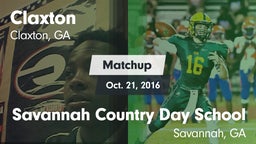 Matchup: Claxton vs. Savannah Country Day School 2016