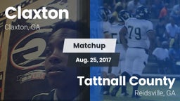 Matchup: Claxton vs. Tattnall County  2017