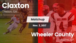 Matchup: Claxton vs. Wheeler County  2017