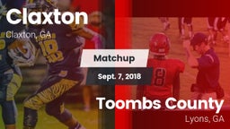 Matchup: Claxton vs. Toombs County  2018