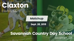 Matchup: Claxton vs. Savannah Country Day School 2018