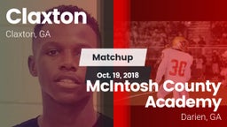Matchup: Claxton vs. McIntosh County Academy  2018