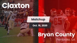 Matchup: Claxton vs. Bryan County  2020