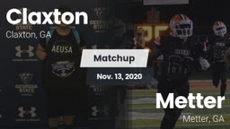 Matchup: Claxton vs. Metter  2020