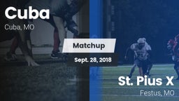 Matchup: Cuba vs. St. Pius X  2018