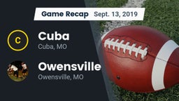 Recap: Cuba  vs. Owensville  2019