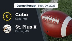 Recap: Cuba  vs. St. Pius X  2023