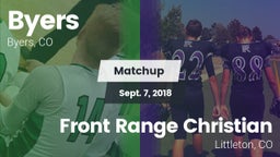 Matchup: Byers vs. Front Range Christian  2018