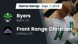 Recap: Byers  vs. Front Range Christian  2018