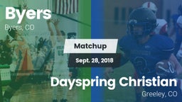 Matchup: Byers vs. Dayspring Christian  2018