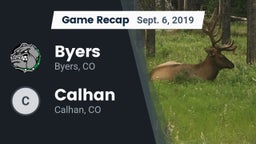 Recap: Byers  vs. Calhan  2019