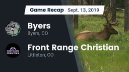 Recap: Byers  vs. Front Range Christian  2019
