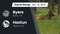 Recap: Byers  vs. Haxtun  2019