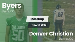 Matchup: Byers vs. Denver Christian  2020