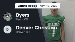Recap: Byers  vs. Denver Christian  2020