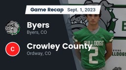 Recap: Byers  vs. Crowley County  2023