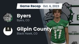 Recap: Byers  vs. Gilpin County  2023