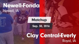 Matchup: Newell-Fonda vs. Clay Central-Everly  2016