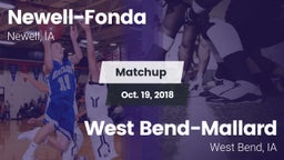 Matchup: Newell-Fonda vs. West Bend-Mallard  2018
