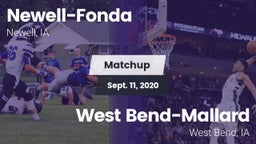 Matchup: Newell-Fonda vs. West Bend-Mallard  2020