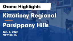 Kittatinny Regional  vs Parsippany Hills  Game Highlights - Jan. 8, 2022