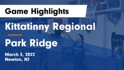 Kittatinny Regional  vs Park Ridge  Game Highlights - March 3, 2022