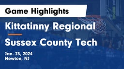 Kittatinny Regional  vs Sussex County Tech  Game Highlights - Jan. 23, 2024