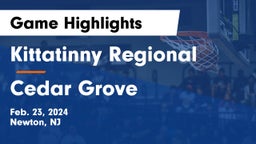 Kittatinny Regional  vs Cedar Grove  Game Highlights - Feb. 23, 2024