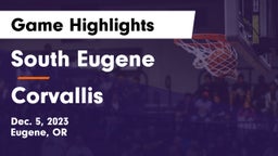 South Eugene  vs Corvallis  Game Highlights - Dec. 5, 2023