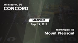 Matchup: Concord vs. Mount Pleasant  2016