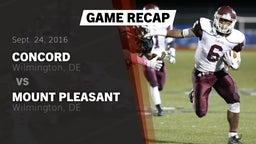 Recap: CONCORD  vs. Mount Pleasant  2016