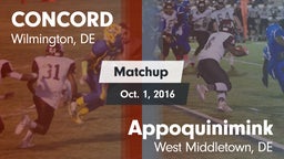 Matchup: Concord vs. Appoquinimink  2016