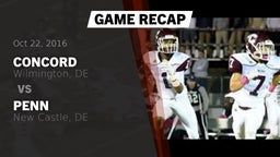 Recap: CONCORD  vs. Penn  2016