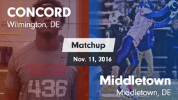 Matchup: Concord vs. Middletown  2016