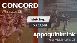 Matchup: Concord vs. Appoquinimink  2017