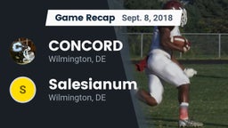 Recap: CONCORD  vs. Salesianum  2018
