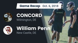 Recap: CONCORD  vs. William Penn  2018