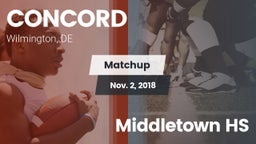 Matchup: Concord vs. Middletown HS 2018