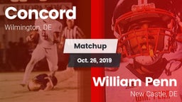 Matchup: Concord vs. William Penn  2019