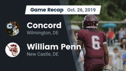 Recap: Concord  vs. William Penn  2019